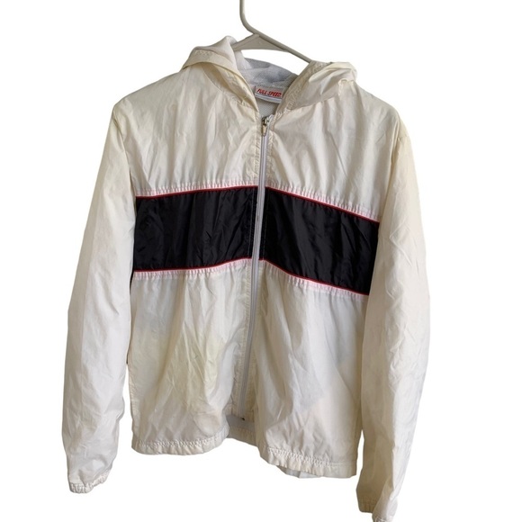 Vintage Full Speed Windbreaker Jacket with Hood Full Zip Coat Size Small Medium - Picture 1 of 6